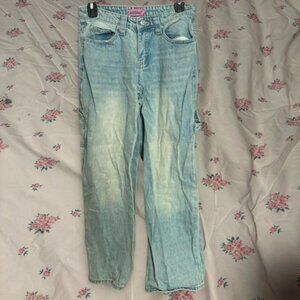 Edikted Light Blue Straight Leg Jeans